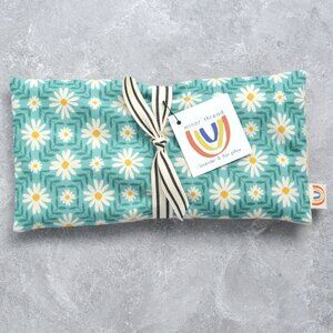 Floral Endpaper in Soft Teal Weighted Eye Pillow